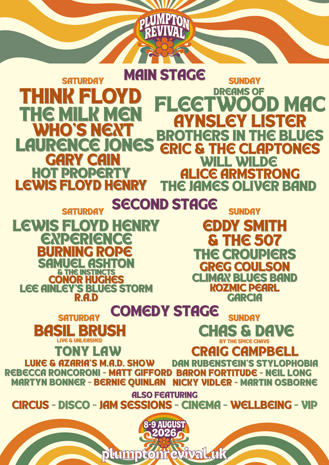 Plumpton Revival 2026 line-up poster