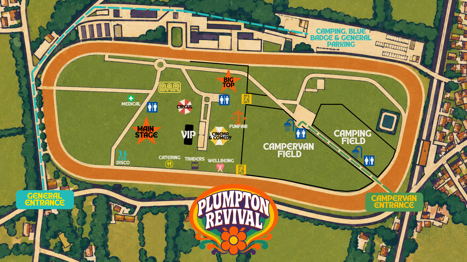 Plumpton Revival site map